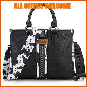 Vegan Leather Tote Bag with Top Handle and Zipper Closure